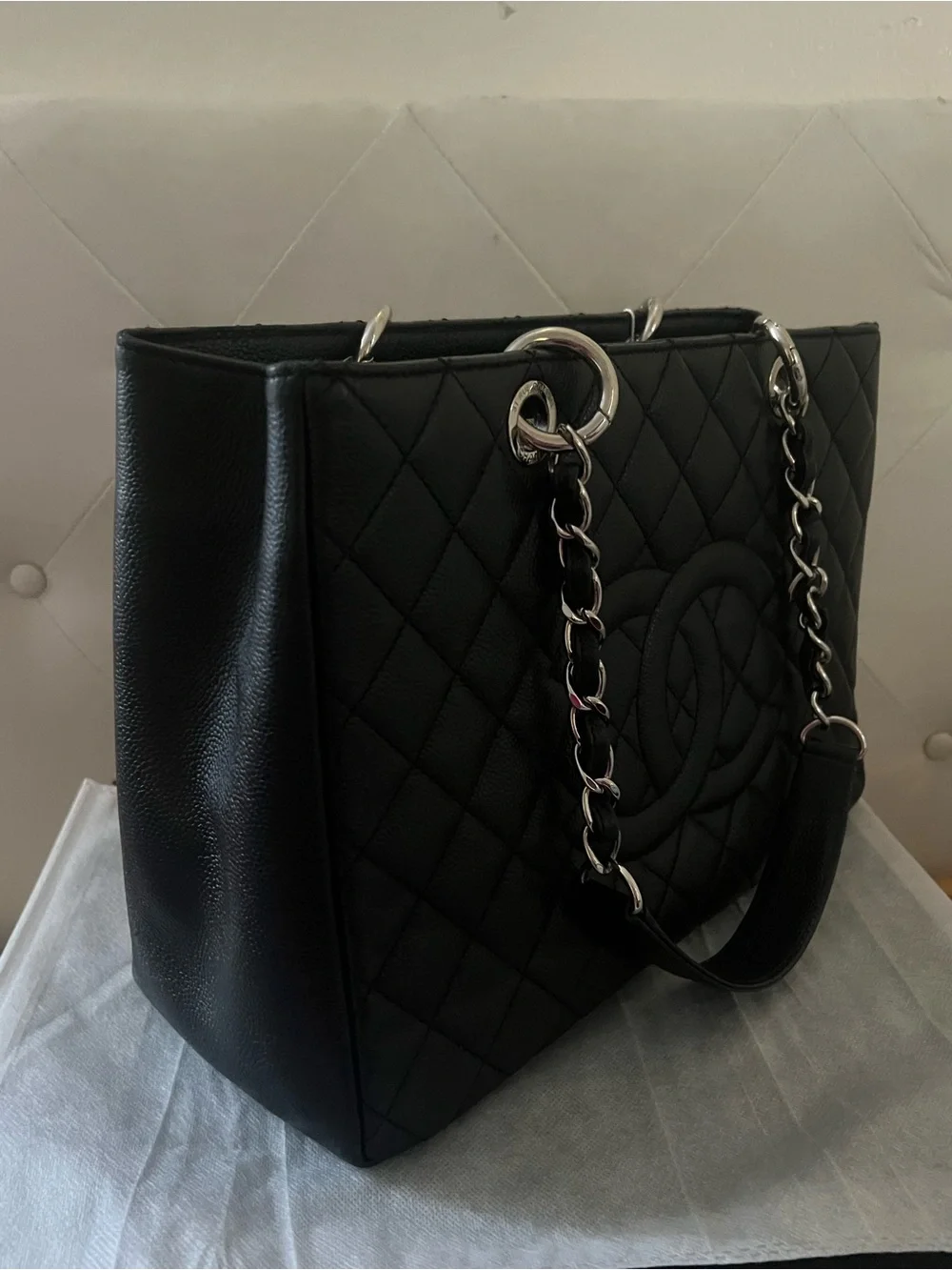 Chanel Caviar GST Silver Hardware Tote